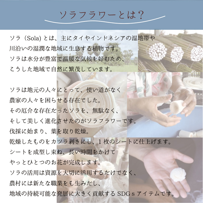 古希祝い メッセージラベル付き香水瓶にアレンジしたソラフラワー